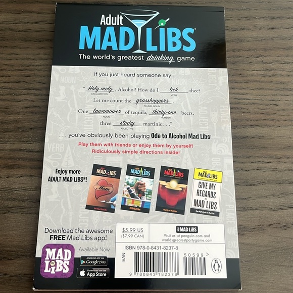 NEW Adult MAD LIBS- The World’s Greatest Drinking Game! - Picture 4 of 6